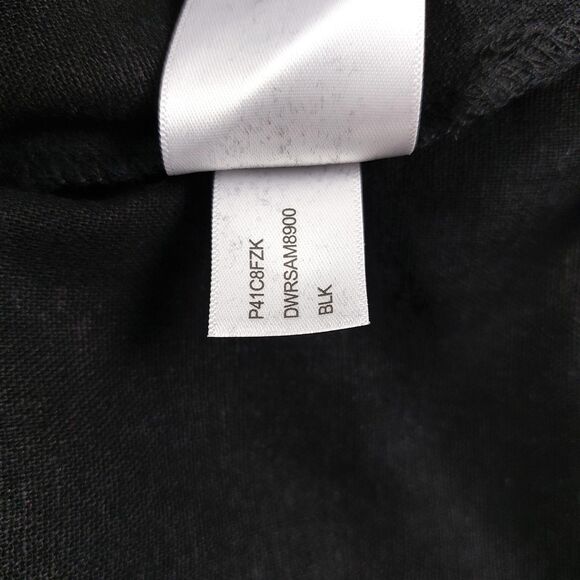 DKNY Dress Womens Medium Black Linen Blend Maxi Tank Sleeveless Side Slit Chic - Picture 12 of 13